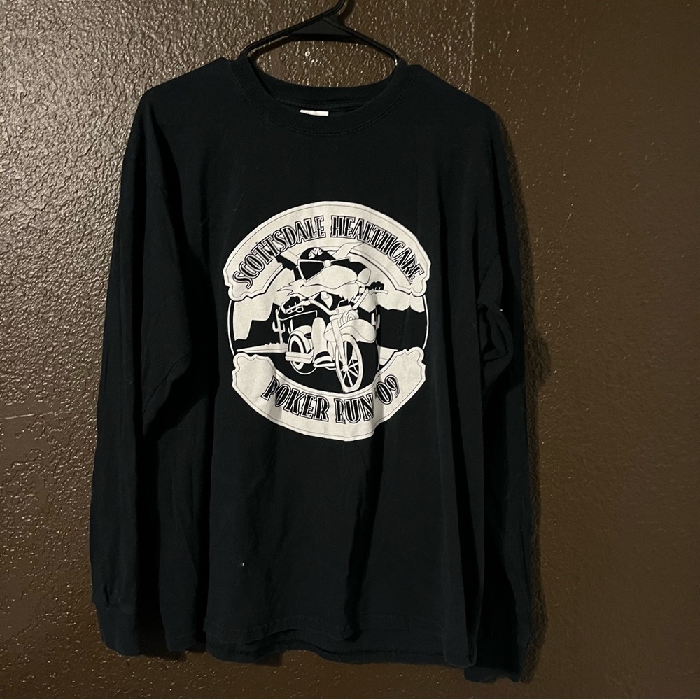 Black Scottsdale Healthcare Poker run Long-sleeve Tee, Size Large